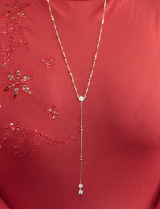 14k gold and diamond Laurent necklace