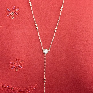 14k gold and diamond Laurent necklace