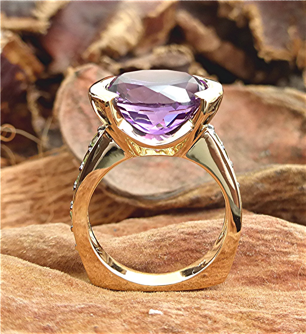 K Colored Stone Ring Limpid Jewelry