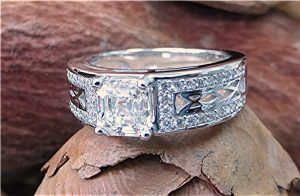 1.38 carat diamond engagement ring.