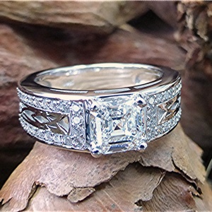 1.38 carat diamond engagement ring.