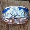 Mountain ring with blue sky