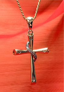 Diamond cross pendant