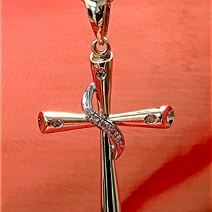 Diamond cross pendant