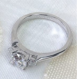 Classic three stone ring