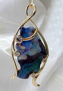 Larger free shaped opal pendant