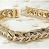 14k gold and diamond bracelet
